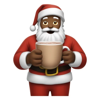santa claus drinking hot chocolate  sticker