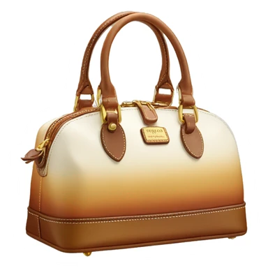 Realistic cream to tan ombre dooney and bourke satchel purse.  sticker