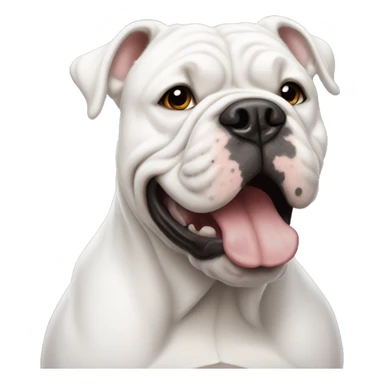 White américan bulldog  sticker