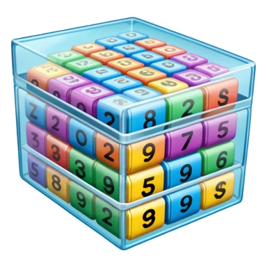 lottery transparent box with papers sticker