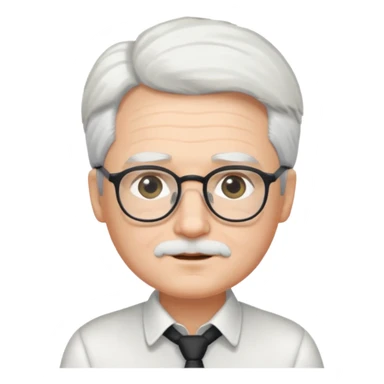 pure white hair, cute mature Boy, black eye brows sticker