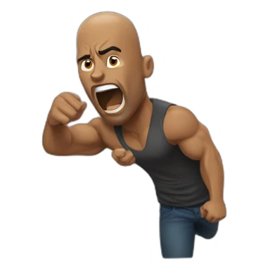 Shoked The rock sticker