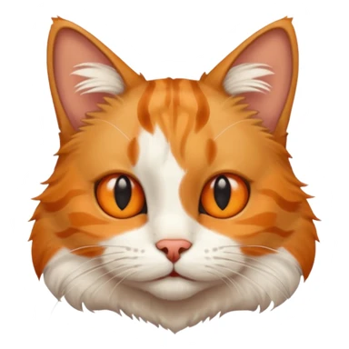 Res cat with big nose sticker