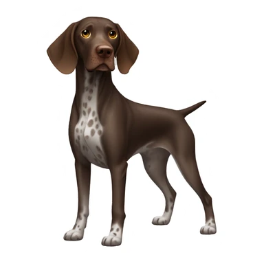 German Shorthaired Pointer Dog Breed Full Body brown fa sticker