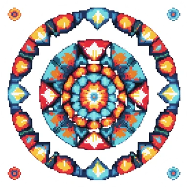 kaleidoscope effect sticker