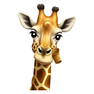  giraffe with a bucket on his head sticker