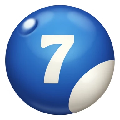 pull ball with the number 7 blue sticker