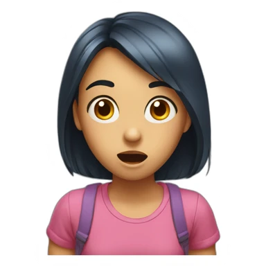 A surprised girl sticker