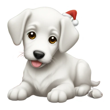 Christmas puppy sticker