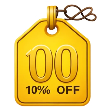 discount tag with ten percent off sticker