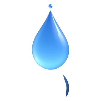 realistic water drop with reflection sticker