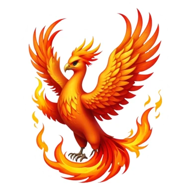 A phoenix rising from the ashes sticker