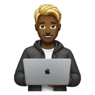 gay man with a macbook  sticker