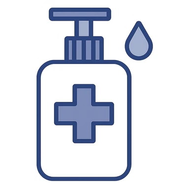 sanitizer bottle, simple, clear subject, no text sticker