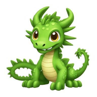 Colorful Green Legendary Earthly Muddy Jungle Grass Dragon Fakemon sticker