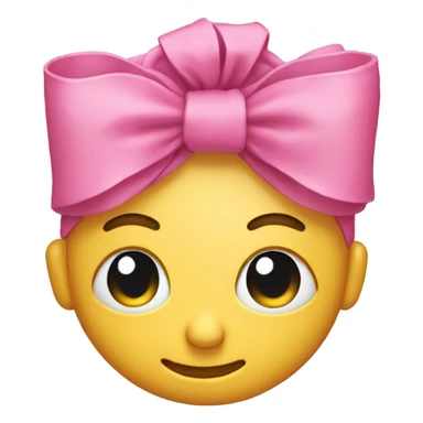 bow in the head of smiling emoj sticker