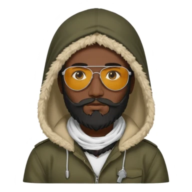 Una persona encapuchada y con lentes de reiser talibán sticker