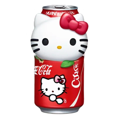 Coca cola hello kitty sticker