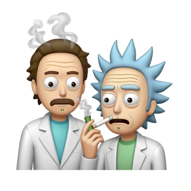 Ric and Morty cannabis sticker