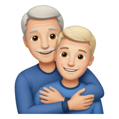 father-in-law and son-in-law hugging sticker