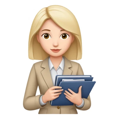 woman holding documents and papers sticker