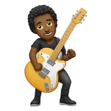 Guitar player sticker