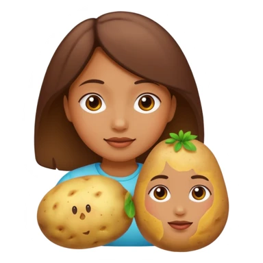 Girl as a potato  sticker