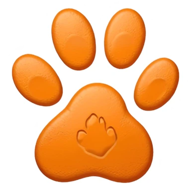 a very pale pastel orange pawprint sticker