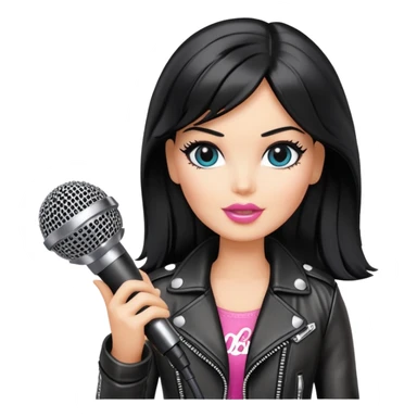barbie rockstar   with black hair  sticker