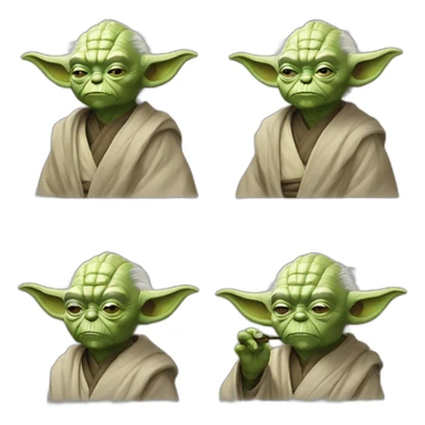 Maître Yoda qui fume une clope sticker