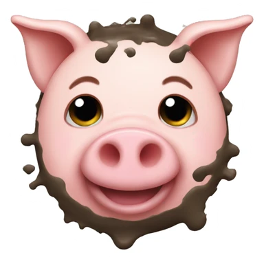 pig with mud sticker