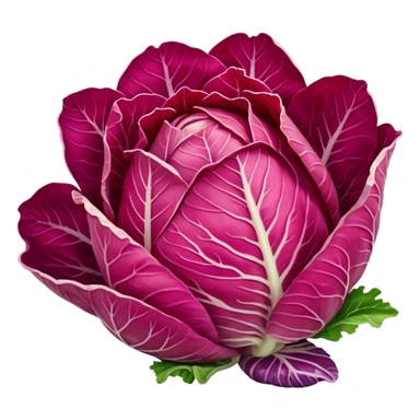 close-up red napa cabbage sticker