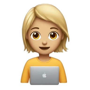 girl male with macbook sticker