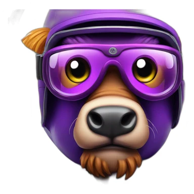 purple ox in snowboard goggles sticker