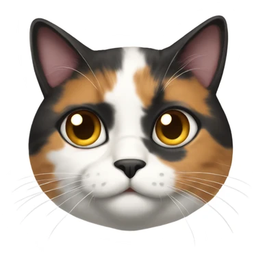 Calico cat with one cloudy eye sticker
