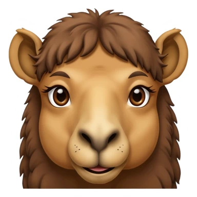 a camel with a big nose looking at you sticker