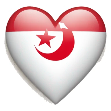 Drapeau de la tunisie dans un cœur sticker