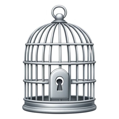 silver cage locked sticker