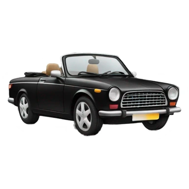 car cabriolet black sticker