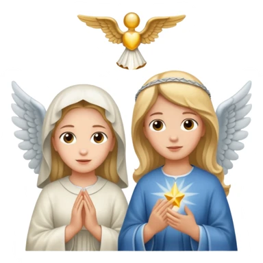 mary and angle gabriel sticker