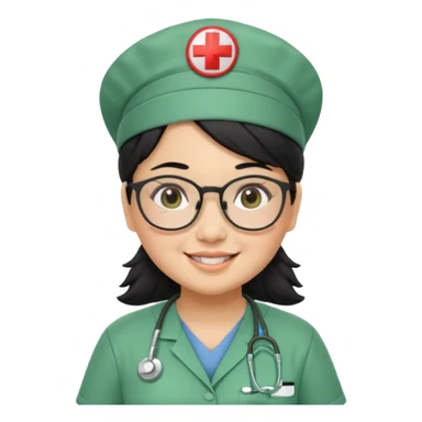 Open


Open


Open


Open
FILIPINA FEMALE NURSE, CHUBBY, BLACK HAIR, WITH GLASSES, GREEN SCRUBS, AND CAP, SMILING sticker
