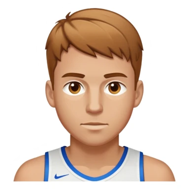  white male basketball player with short light brown hair  sticker