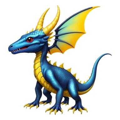 Shiny Horned Helioptile-Heliolisk-Salandit-Amaura-Fakémon-hybrid-creature (full body)  sticker