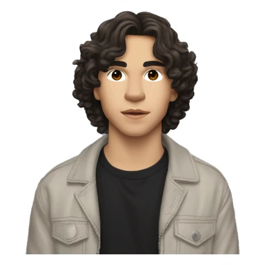 Conan Gray is an American singer-songwriter and former YouTuber.  dark hair, long short rockstar light skin . skinny sticker