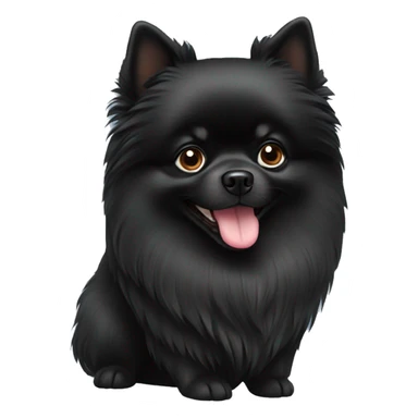Black Pomeranian Dog sticker