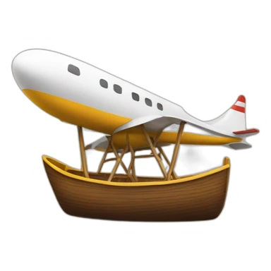 bateau avec des ailes d'avion sticker