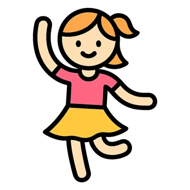 dancing girl sticker