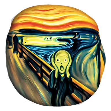 edvard munch the scream sticker