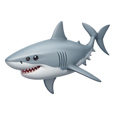 friendly shark swimming sticker