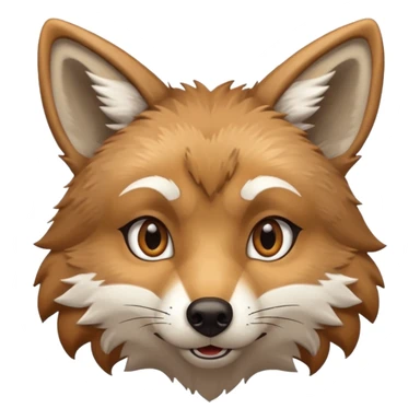 Happy Coyote face sticker